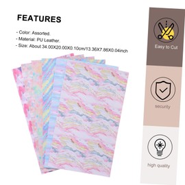 VILLFUL 6PCS Faux Leather Sheets Set for DIY Crafts Herringbone Pattern Multi-Color Synthetic Leather for Handmade Projects and Sewing