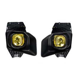 G-PLUS Fog Lights Kit Compatible With 2011-2015 Ford F250 F350 F450 F550 Superduty,Driving Fog Lamps Wiring & Bezel Kit (Yellow Lens) neblineros para autos delantero faros antiniebla