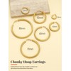 FaithHeart Big Gold Hoop Earrings for Women, Dainty Hypoallergenic Stainless
