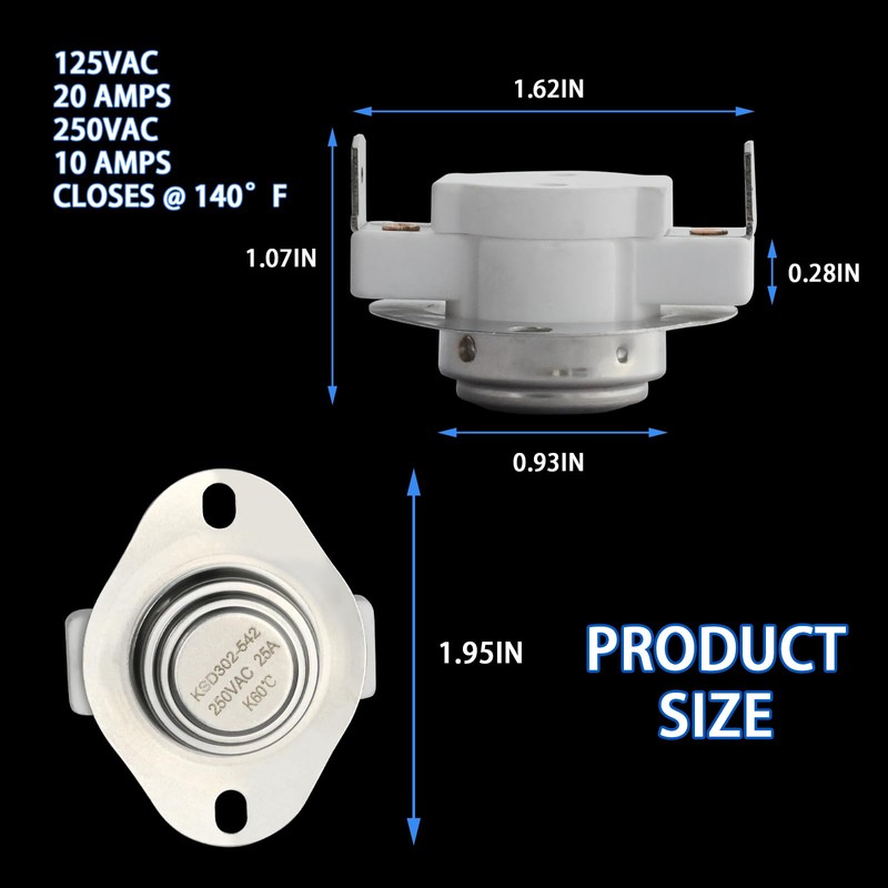 (Vogelzang, Ashley) for 80599 Ceramic Exhaust Thermodisc Low Limit Sensor