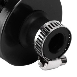 Air Filter, 13 mm / 0.5 inch Mini Air Intake Filter Vent Crankcase Ventilation Universal Car Accessories (Black)
