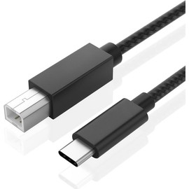 1.5m USB-C to Type-B MIDI Interface  for MIDI Keyboards/Controllers - MIDI-CB150, Metal - Color: MIDI-CB150