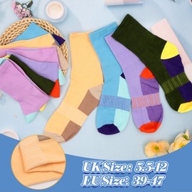 Soleeya 5 Pairs Walking Socks Womens 6-11 Anti Blister Cushioned Hiking Socks Breathable Comfortable Outdoor Sports Support Athletic Socks (A)