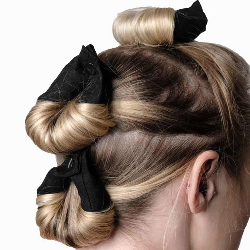 6PCS Lazy Hair Curler Set with Button Foam Rollers Big