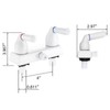 RV Shower Faucet with Handheld Showerhead & Hose, 4" ABS