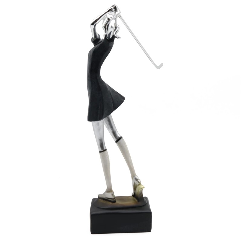 Lukitas Lady Golfer Statue and Sculpture, Golf Figurine Decor, Creative