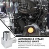 GRABOTE Upgraded 90 Degree Chrome Intake Manifold Connector Fitting 5/8"