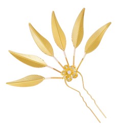Lureme Thai Ethnic Hairpieces Alloy Leaf Hairpin with Rhinestones Hair Accessories for Women(hb000015-2)