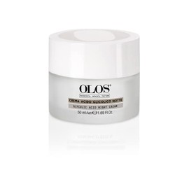 Olos Glycolic Acid Night Cream, 1.7 oz - Intensive Night Cream with Shea Butter - Revitalizing and Renewing Skin - Deep Exfoliation Night Face Cream
