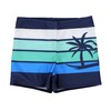 Aquarti Boys' Swimming Trunks Striped with Surfer Motif - 152