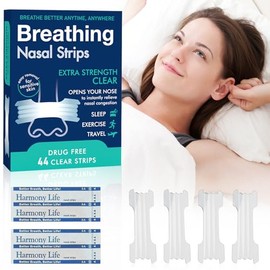 RAINBOWSTREET 44 Pcs Tiras Nasales Anti Ronquido, Mejora la respiración y calidad del sueño, Hipoalergénicas para Piel Sensible, para Dormir Correr   