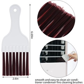 Lyfengdeam 2 Pieces Air Conditioner Condenser Fin Cleaning Brush, Stainless Steel Air Conditioner Condenser Fin Comb Kit, Fin Evaporator Radiator Repair Tool Set for HVAC Maintenance
