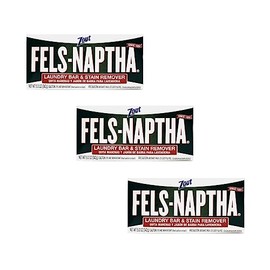 Fels Naptha Quitamanchas y jabón de Barra para lavandería, 5.5 onzas, 3, 1.00
