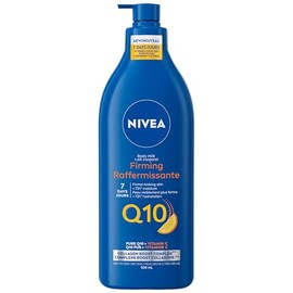 NIVEA Q10 Firming Body Milk, Lotion for Women with Q10 and Vitamin C, 72-Hour Body Moisturizer for Dry to Very Dry Skin Types, Quick-Absorbing, 500 mL Bottle