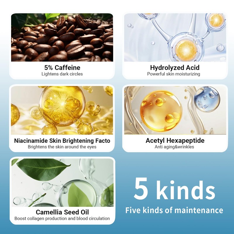 Under Eye Cream for Dark Circles with 5% Caffeine and
