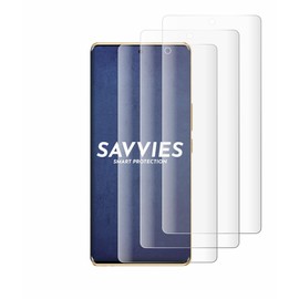 Savvies Pack of 4 Full Screen Protectors for Infinix Note 40 Pro Full Cover Screen Protector [3D Curved, Transparent, Anti-Fingerprint]