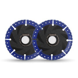 DT-DIATOOL Diamond Cutting Discs 2 Pieces 115 x 22.23 mm All-Purpose Saw Blade for Reinforced Concrete Metal Aluminium Reinforcement Iron PVC All Hard Materials