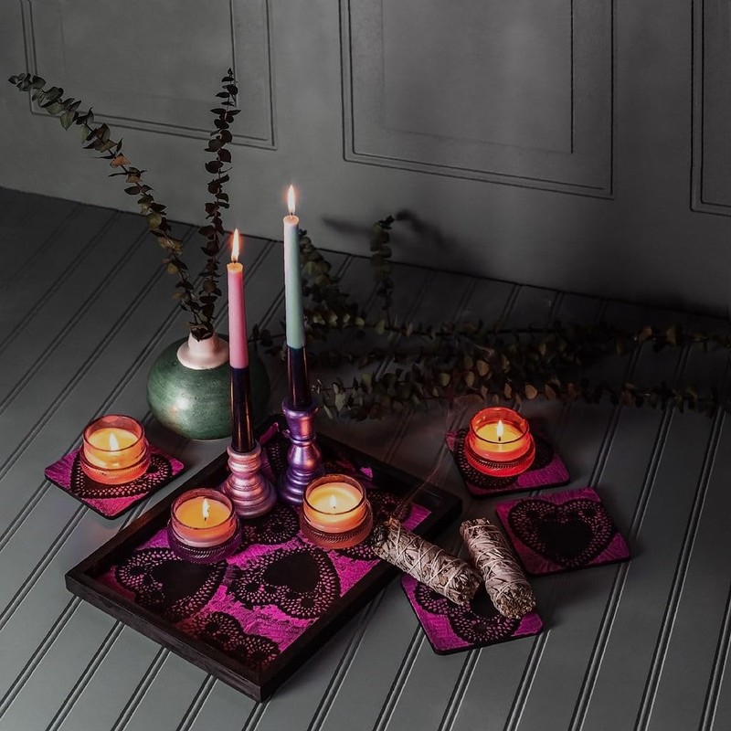 Wooden Unfinished Coasters 4 x 4 Inch, Bag of 25