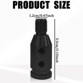 msyuusr Universal Shift Knob Adapter, Automatic Shift Knob, M12×1.25 Aluminum Alloy Shifter Knob Adapter Car Accessories, for Non-Threaded Shift Knob Adapter (Black)