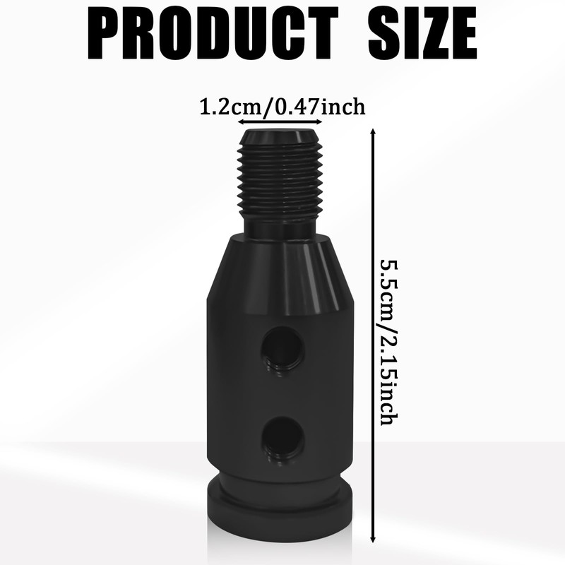 msyuusr Universal Shift Knob Adapter, Automatic Shift Knob, M12×1.25 Aluminum