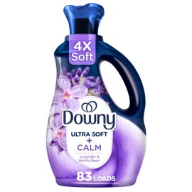 Downy Downy Ultra Soft Fabric Softener Liquid, Calm, Lavender and Vanilla Bean, 56 fl oz, 83 Loads