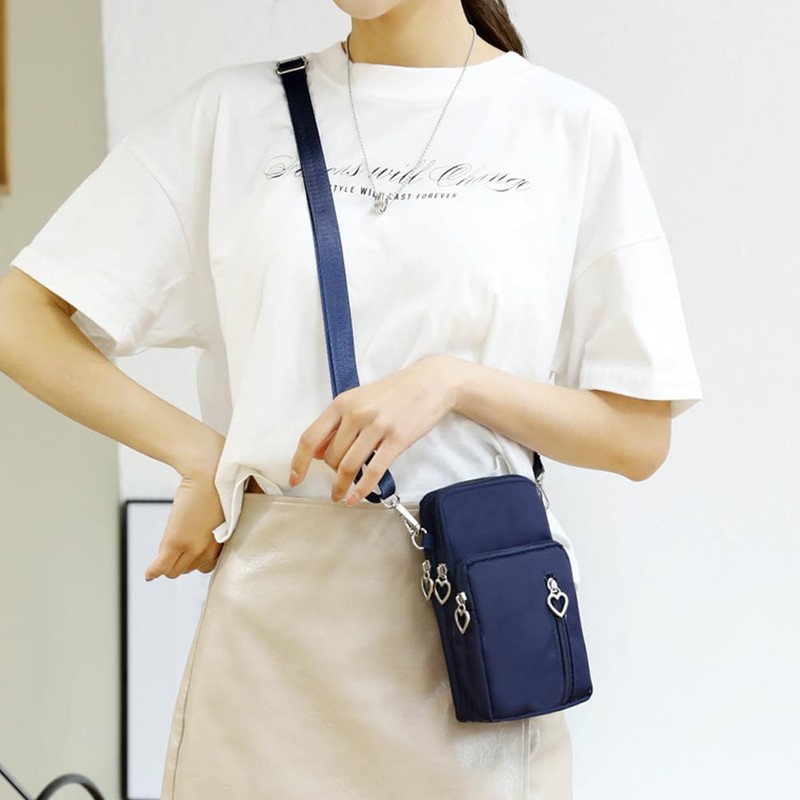 Pequeñas bolsas cruzadas para mujer, bolsa universal para teléfono celular,