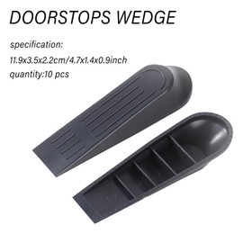 10 Pcs Doorstops Wedge, Door Wedge, Door Wedges Indoors, Door Wedges Non Slip Door Stoppers for Bottom Door Solidness Ideal for Floors Carpets Tiles & Wood for Homes Offices Workshops