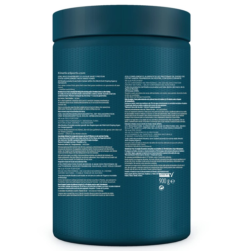 Kinetica Lean Protein Powder, Low Calorie, Grass Fed Whey, 36