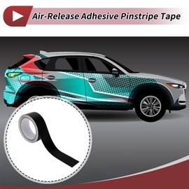 X AUTOHAUX Pinstripe Tape 40mmx10m Car Stripes Pinstripe Decals for Car Motorcycle and Boat Racing Stripes DIY Stickers Matte Black 1 Pcs