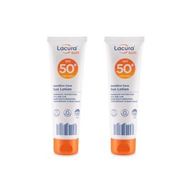 2× Lacura Aldi - Sensitive Face Sun Lotion - SPF 30 High | Immediate Protection UVA & UVB - 24H Moisturisation - Lightweight & Non-greasy | 50mL Each [TWIN PACK]