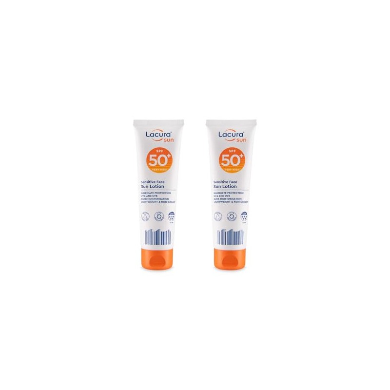2× Lacura Aldi - Sensitive Face Sun Lotion - SPF
