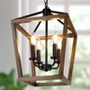 Farmhouse Chandelier Light Fixture for Kitchen Dining Room, 4-Light Rustic