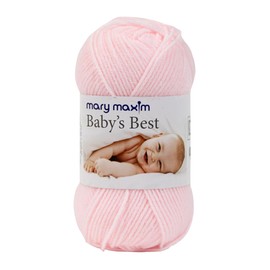 Mary Maxim Baby’s Best Pink Yarn for Crocheting and Knitting, Lightweight Size 2 Yarn for Baby Blankets, Afghans and Clothing, Soft Acrylic Nylon Blend, 171 Yards