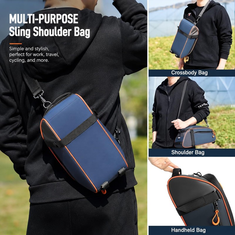 Bike Trunk Bag for Rear Rack, 8L Waterproof Bicycle Bag