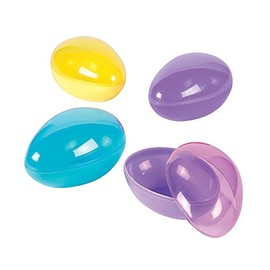 Large Easter Eggs, set of 12, each fillable plastic egg is 7 inch long - X Large Easter Party Supplies