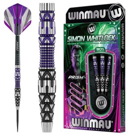 WINMAU Simon Whitlock Special Edition 24 g Professional Tungsten Steel Tip Darts Set with Flights and Shafts