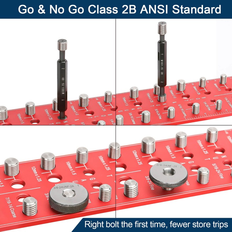 AltitudeCraft Thread Checker – Rustproof Nut and Bolt Identifier Gauge