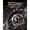 Anti-Static Espresso Grinder with Self-Cleaning Burr, 48 Precise Settings, Coffee