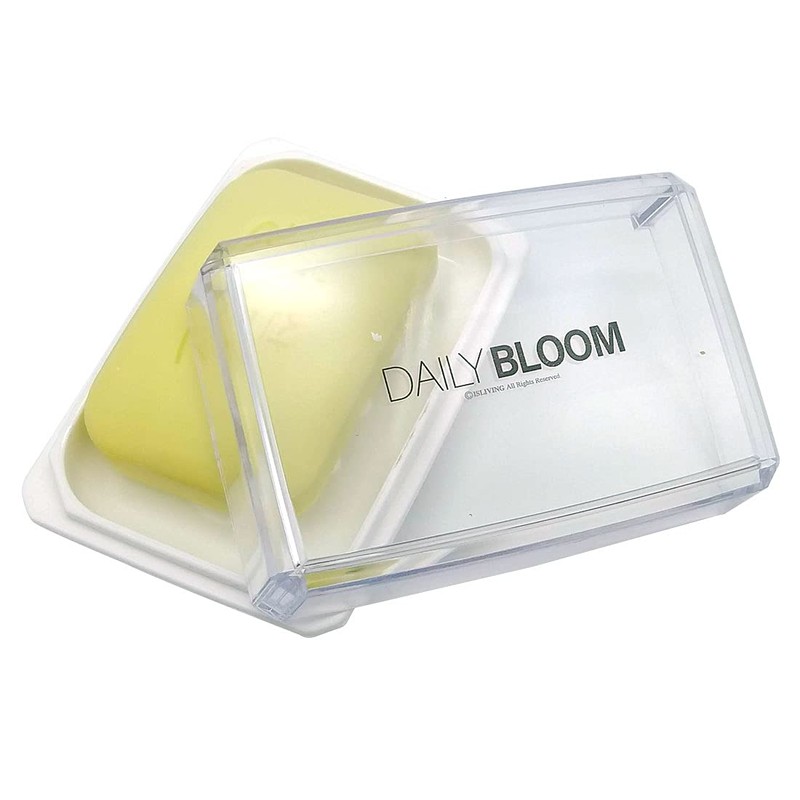 Plastic Soap Dish with Clear Lid Transparent Soap Case Holder