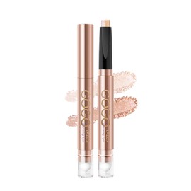 Lynlyulinger Eye Shadow Stick, Eye Shadow, Double-Ended Type, 2 Color Gradient, High Adhesion, Highlight, Glitter, Waterproof, Sweat and Oil Resistant, Tearbag Pencil, One Stroke, Easy Fit for Eyelids