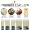 Nicholas Jack Professional Paint Brushes Decorating Set 5 Pure Synthetic