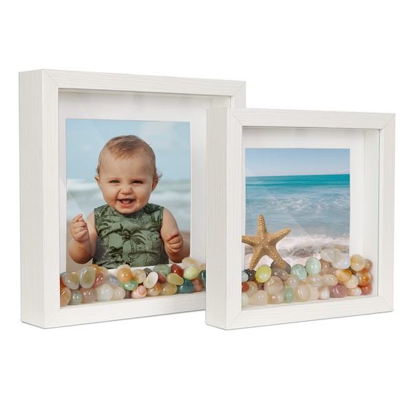 Shampsen 3D Picture Frame, White, 20 x 20 cm and