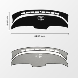 KUST Car Dash Cover for Hyundai Santa Cruz 2022 2023 2024 Polyester Non-Slip Center Console Dash Cover Interior Accessories for Hyundai Santa Cruz Black(Not fit for 12.3 inch Navigation Screen)