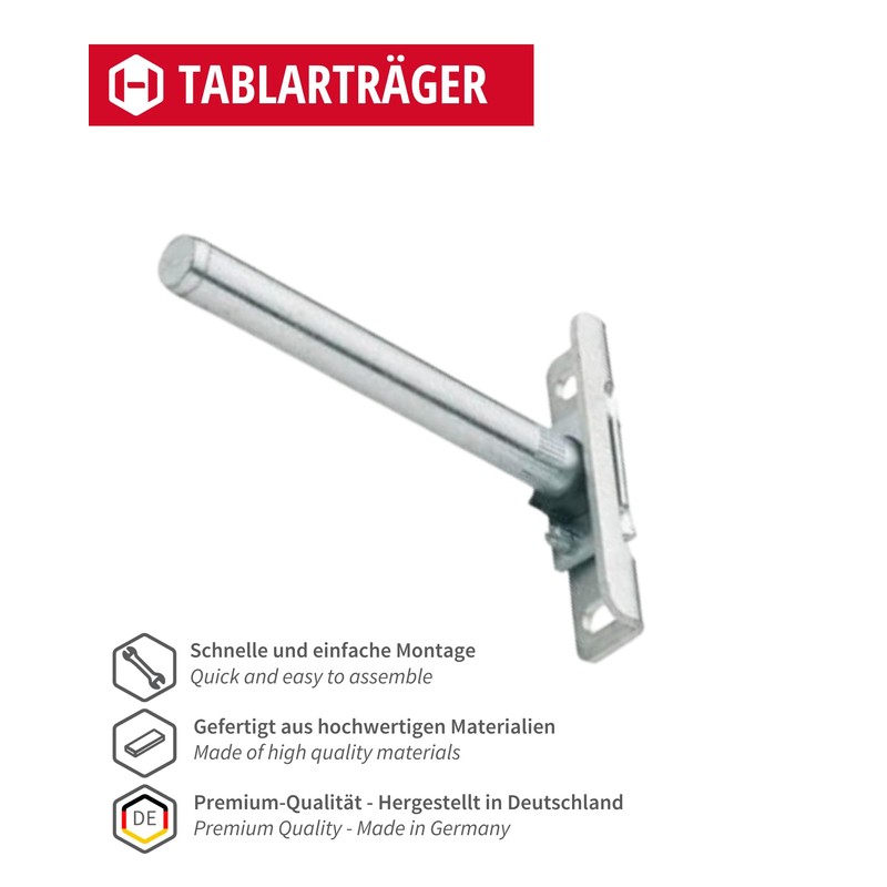 Gedotec Shelf Bracket Adjustable | Pack of 2 Shelf Brackets