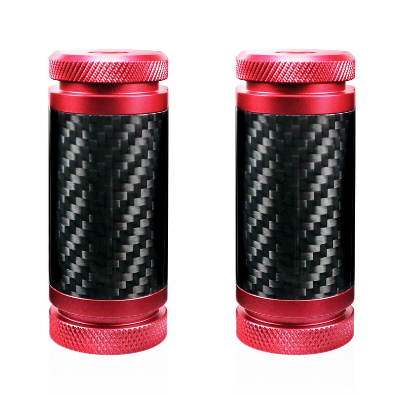 GZICMA Crash Bar Sliders CNC Carbon Fiber 1.25" Decorative Wheels