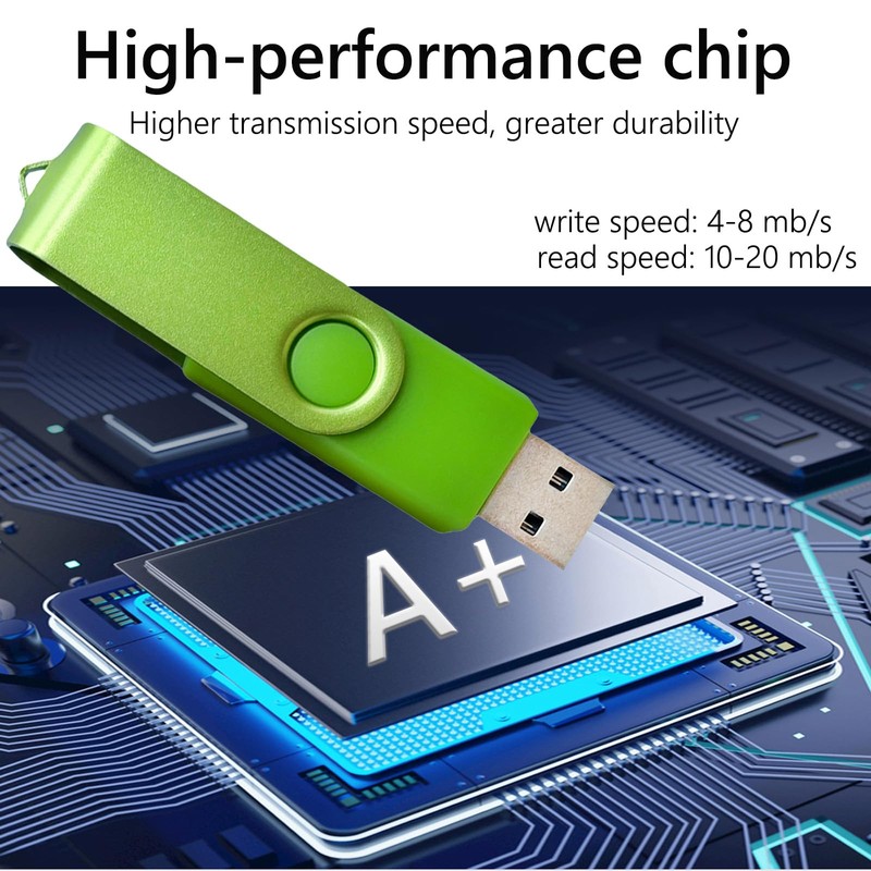 WISEORANGE USB 2.0 Memory Sticks, 32 GB, Rotate High Speed