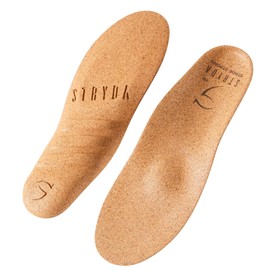 STRYDA Orthopedic Insoles - 100% Cork Soles to Promote Natural Foot Function - Barefoot Friendly Shoe Inserts for Feet, Knees & Back - 100% Natural, Vegan - L