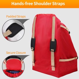 GeTump GeTump Car Seat Travel Bag, Large Carseat Travel Cover Bag with Tear Resistant & Enhance Stitch Fabric, Durable Gate Check Bag for Airplane, Fits Convertible Car Seats, Infant Carriers & Booster Seats