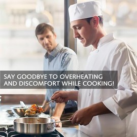 Luxiremi 2 Pcs Chef Hats, Adjustable Cooking Cap, Professional Catering Hat Food Service Caps, Breathable Chef Hat, Mesh Top Chefs Hat for Kitchen Restaurant Cooking School Catering. White