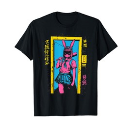 Creepy Girl Bunny Grunge Slasher Pastel Goth Anime Horror T-Shirt